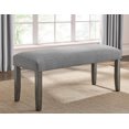 thumbnail image 2 of Banc Sans Dossier en Tissu Polyester 100 % Gris, 2 of 4