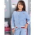 thumbnail image 6 of Wonder Nation Hello Kitty Girls Cotton Denim Bomber Jacket, Midweight, Sizes 4-18, 6 of 8