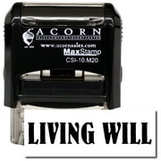 Self-Inking Living Will Stamp with Pink Ink