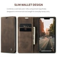 thumbnail image 3 of CaseMe Leather for iPhone 14 Case, Flip Wallet Leather Case with Card Holder Magnetic Closure Shockproof Kickstand Protective Phone Cases Cover for iPhone 14,Coffee,For iPhone 14, 3 of 12