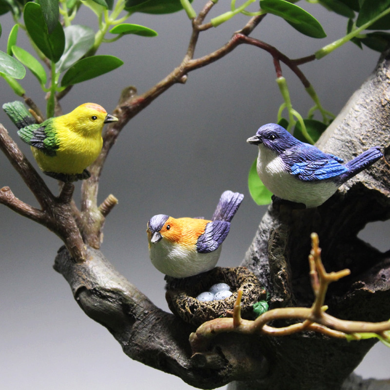 Set of 6 Resin SONGBIRD Figurines from Carson Home Accents 
