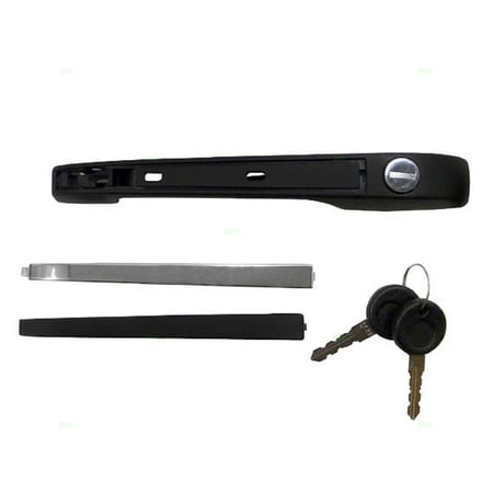 - Passengers Front Outside Door Handle Lock Cylinder Keys Black & Chrome Inserts Replacement for Golf Jetta Rabbit Scirocco Quantum 191837206A