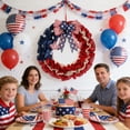 thumbnail image 5 of Miwamany 4th of July Wreath for Front Door, Patriotic Wreath, Memorial Day Independence Day Wreath Summer Holiday Decor, Hanging Ornament, 5 of 9