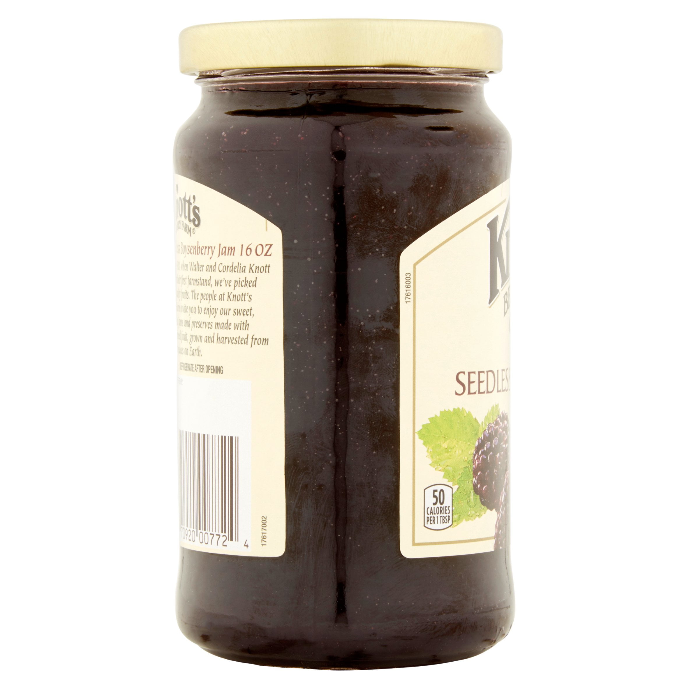(3 Pack) Knott's Berry Farm Pure Seedless Boysenberry Jam, 16 oz