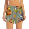 thumbnail image 4 of Lsque Gnomes With Pumpkins Printed Women's Running Shorts with Liner Pockets,Elastic Quick Dry Workout Athletic Gym Yoga Shorts,Womens High Waist Shorts-Medium, 4 of 9