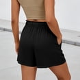 thumbnail image 5 of Womens Shorts Summer Casual Loose Elastic Waist Drawstring Comfy Lightweight Beach Shorts with Pockets, 5 of 8
