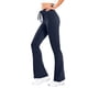 thumbnail image 1 of TaTaai Women's Flared Yoga Pants High Waist Drawstring Wide Leg Long Pants Non See Through Athletic Casual Lounge Bottoms Tummy Control Gift, 1 of 8