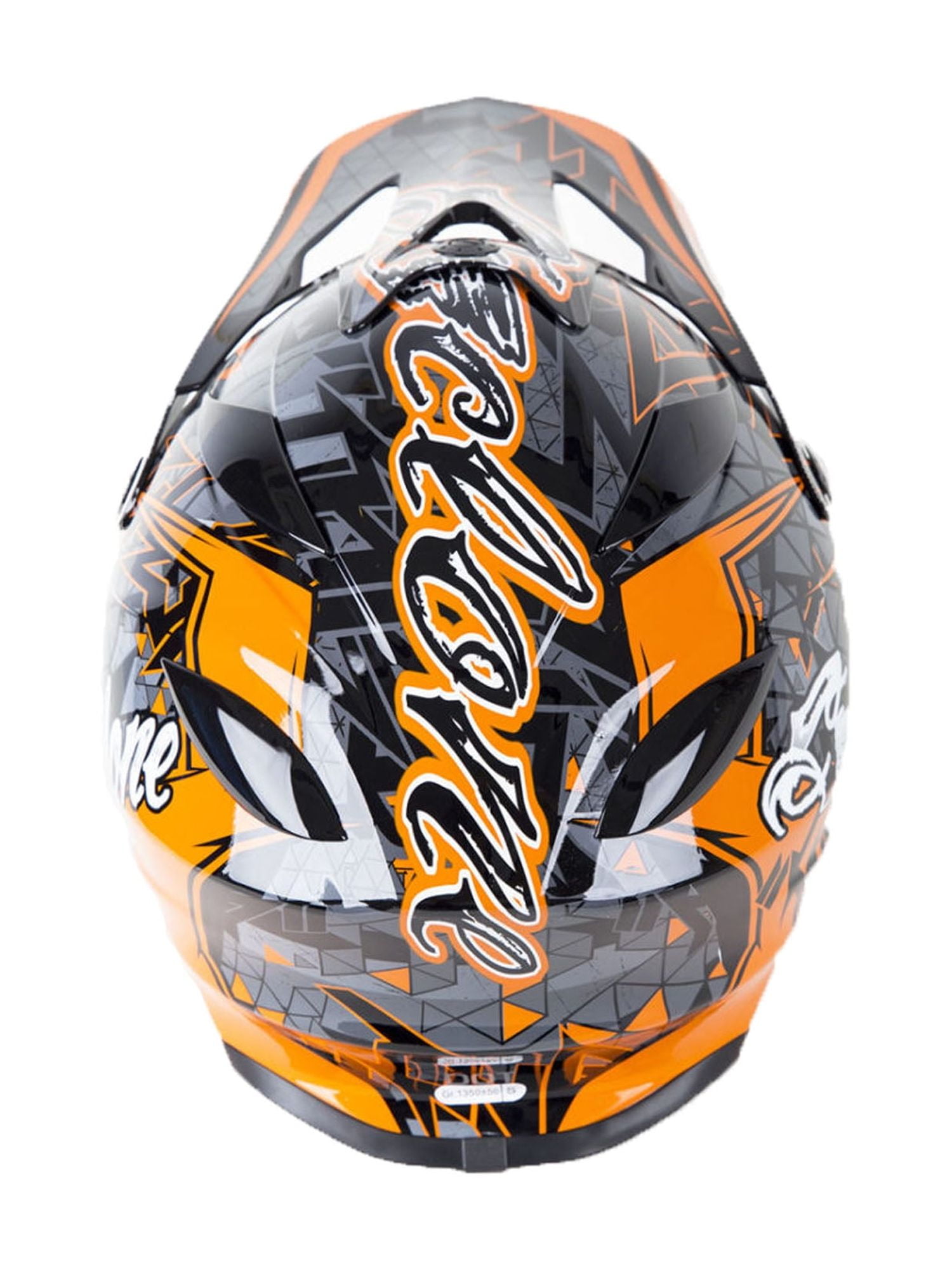Cyclone ATV MX Dirt Bike Off-Road Helmet DOT/ECE Approved - Orange - XXL
