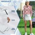 thumbnail image 6 of Yuyamidu Gingerbread Man Long Sleeve Golf Shirt for Women Cute Pink Tennis Tops Christmas Running Shirt with Collar Sports Athletic T-Shirt Plus Size S, 6 of 8