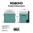 thumbnail image 4 of Open Box Igloo 16 QT Laguna Hard Side Ice Chest Cooler with Wheels, Teal Blue, 4 of 31