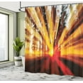 thumbnail image 5 of Ambesonne Nature Shower Curtain, Sunset in the Forest, 69"Wx84"L, Yellow Orange, 5 of 5