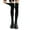 Black, variant on Women Solid Knitted Stocking Thigh Long Warmers Knee Socks Over Extra Socks High Waist Fishnet Leggings