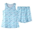 thumbnail image 5 of Womens Pajama Set Cotton Sleepwear Tank & Short Pajamas Sets Fun Prints 2 Piece Pjs, 5 of 5