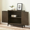 thumbnail image 4 of Leick Home Emmett 3 Tier Mixed Metal and Wood Entryway Storage Cabinet, Riverstone/Matte Black, 4 of 13