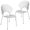 Clear, variant on LeisureMod Opulent Mid-Century Modern Plastic Dining Chair in Chrome Metal Legs Armless Dining Side Chair for Kitchen and Dining Room Set of 2, Clear