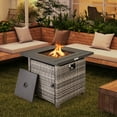 thumbnail image 2 of Gymax 29'' Propane Rattan Firepit Table w/ Lava Rocks & Protective Cover Metal Frame, 2 of 10