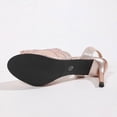 thumbnail image 5 of Samdudou Summer Shoes for Women Open Toe Stiletto Heel Slingback Pumps Scalloped Edge Front Band Sparkly Rhinestone Embellishments Elastic Back Strap Dressy Evening Prom Wedding Footwear, 5 of 9