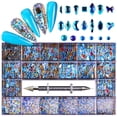 thumbnail image 2 of 1 caja 3D arte de uñas diamantes de imitación cristal brillos perlas Estilo 5 Yuyangstore Etiquetas engomadas del arte del clavo, 2 of 4