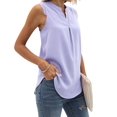 thumbnail image 2 of Women'S Summer Casual Sleeveless V Neck Lace Trim Tank Tops Loose Blouse Tees S, 2 of 7