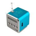 thumbnail image 2 of Mini TD-V26 Altavoz digital Receptor de radio FM Reproductor de MP3 Barra de sonido Azul, 2 of 2