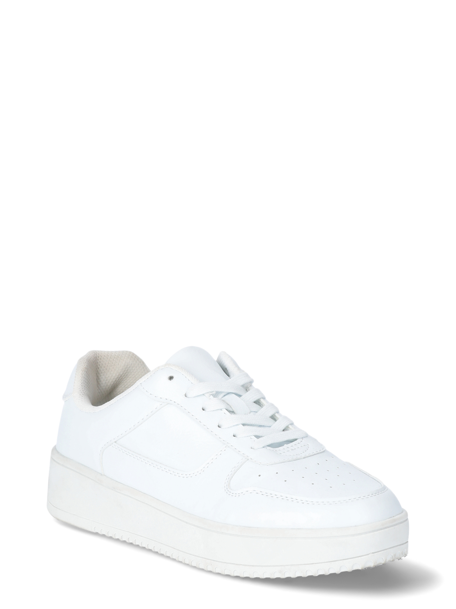 No Boundaries Women's Platform Casual Lace Up Sneakers, Wide Width Available