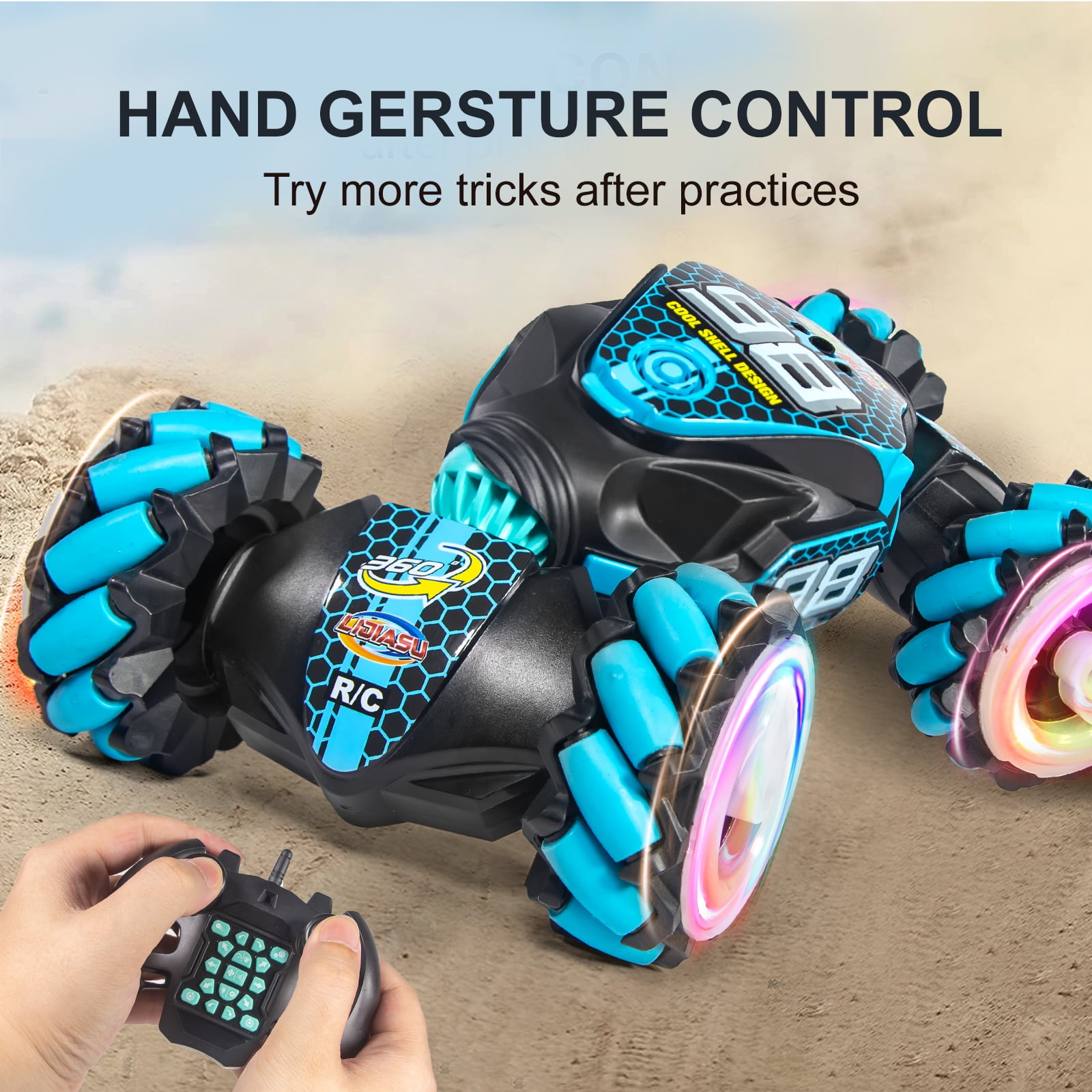 BLUE BLOCK Remote Control Full Function Extreme Flame Monster
