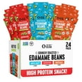 thumbnail image 1 of Crunchy Roasted Edamame - Healthy Snacks for Adults and Kids (Variety Pack), Low Calorie & Carb Keto Snack Food, Vegan Gluten Free High Protein Snacks (11g), Office Snack, 0.9oz 24 pack, 1 of 5