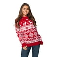 thumbnail image 2 of Ugly Christmas Sweater with Reindeer Snowflakes Print, Family Matching Christmas Sweaters Fall Sweaters for Women Men Kids, 2 of 4