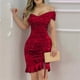 thumbnail image 2 of Mini vestido de fiesta de noche para mujer, vestido casual elegante de un hombro, vestido delgado delgado de fiesta sólida Fridja hjkh790, 2 of 9