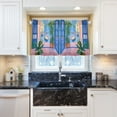 thumbnail image 5 of Yayeee Kitchen Curtains Tier Pair Light Filtering 27"x36" Rod Pocket Short Cafe Window Panel, Purple Window, 5 of 7