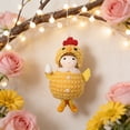 thumbnail image 5 of Anhility Mini Easter Chicks, Pink Baby Chicks Toy Plush Chicks Figurines Hanging Decorations for Easter Birthday Wedding Party Table Centerpieces DIY Garden, 5.51"x3.14", White, 5 of 6