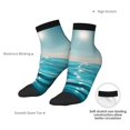 thumbnail image 6 of Naloa Turquoise Ocean Reflection Ankle Socks for Women Non Slip Socks No Show Socks Classic Low Cut Casual Socks Casual Socks, 6 of 7
