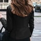 thumbnail image 2 of Chaqueta de cuero sintético para mujer, abrigo básico ajustado con cremallera, estilo clásico para motociclista, primavera y otoño, 2 of 3