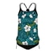 thumbnail image 4 of Traje de baño de 2 piezas para mujer, trajes de baño para mujer, bikini de top tipo jersey estampado y braguita, bikini suelto con cordón ajustable, conjunto de bikini de poliéster para mujer, 4 of 6