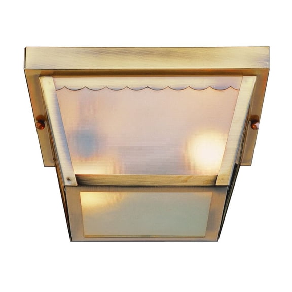 Trans Globe Lighting 4902 Two Light Down Lighting Outdoor Flush Mount Ceiling Fixture From