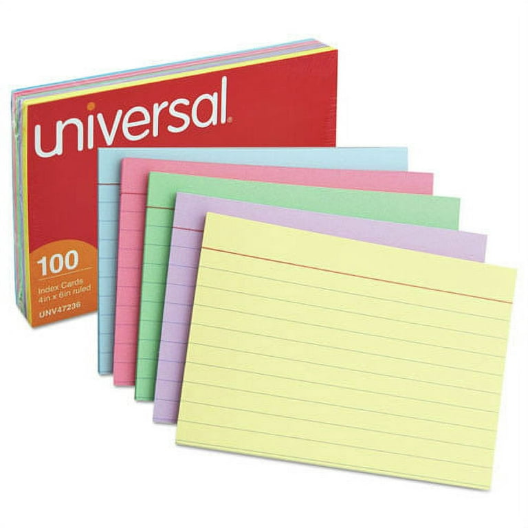 Pacon 100ct 4in x 6in Super Bright Unruled Index Cards