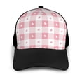 thumbnail image 3 of Naloa Plaid Heart Adult adjustable Print Baseball Hat, Patchwork curved brim baseball capfor Men and Women, One Size, 3 of 5