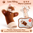 Reaccon Puppet Raccoon Cat Wrestling Glove Puppet with 3 Pouches for Interactive Play ...