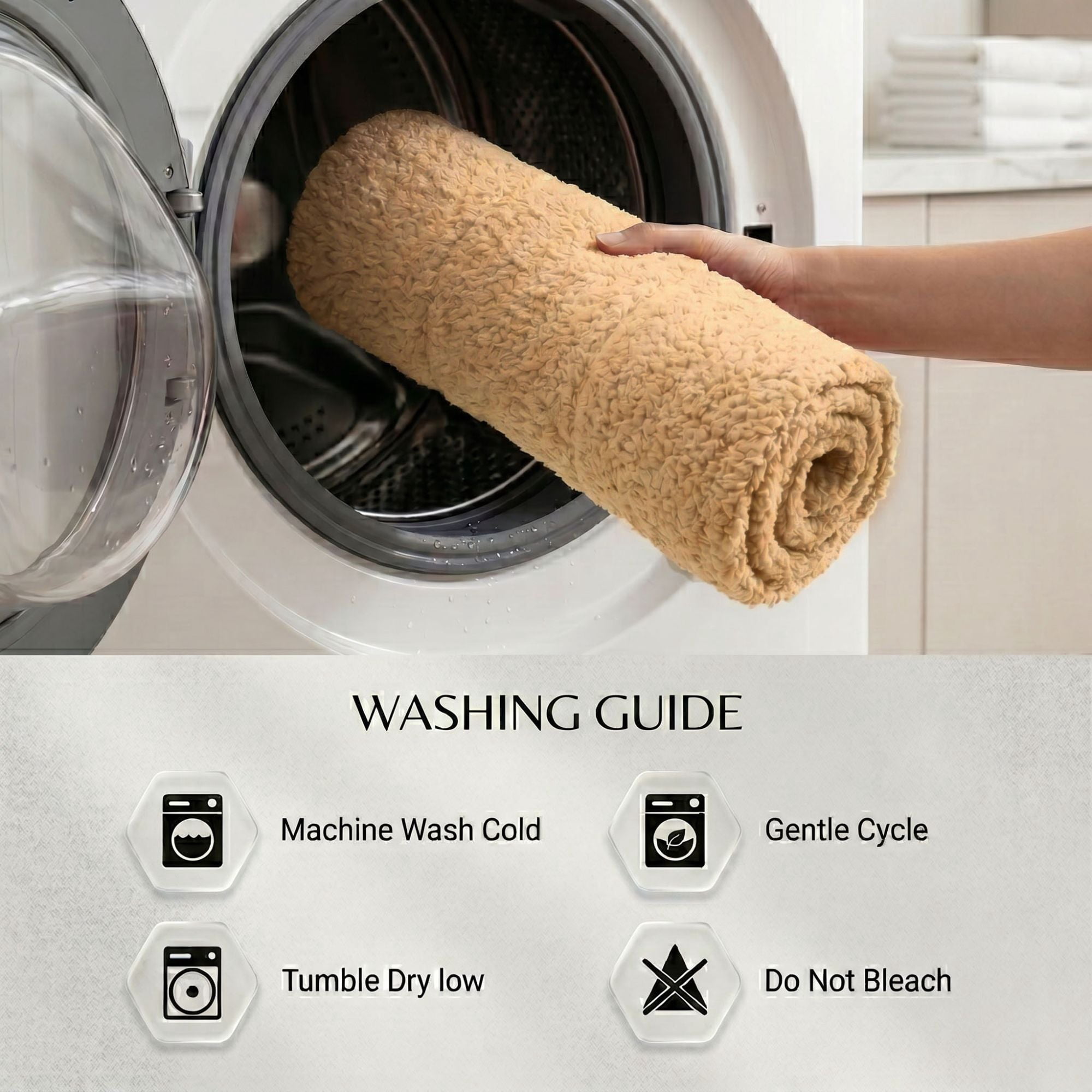 Superior Checkered Cotton Washable Non-Slip Bath Rug, Runner Size, Toast