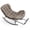 Cappuccino Beige, variant on VASAGLE Papasan Chair, Outdoor Rocking Chair, Outdoor Furniture, Steel Frame, Extendable Footrest, Removable Cushion, Holds 300 lb, Gray