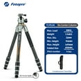 thumbnail image 3 of Fotopro 59" Travel Tripod for Camera, Carbon Fiber Tripod with Ball Head Safety Lock, Lightweight Camera Tripod Stand for DSLR Video Camcorder, Max Load 20kg/44 lbs,T1 Plus Basic, 3 of 11