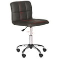 thumbnail image 6 of SAFAVIEH Brunner Modern 32" PVC Leather Desk Chair, Brown, 6 of 7
