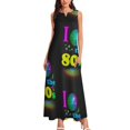 thumbnail image 3 of I Love The 80's Eighties Long Dress Dress for Women Women's Luxury Party Dress, 3 of 8