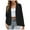 Black, variant on Ladies Fashion Slim Fit Long Sleeve Solid Color Collarless Cardigan Blazer Shawl Jacket&nbsp;Coat Black,S