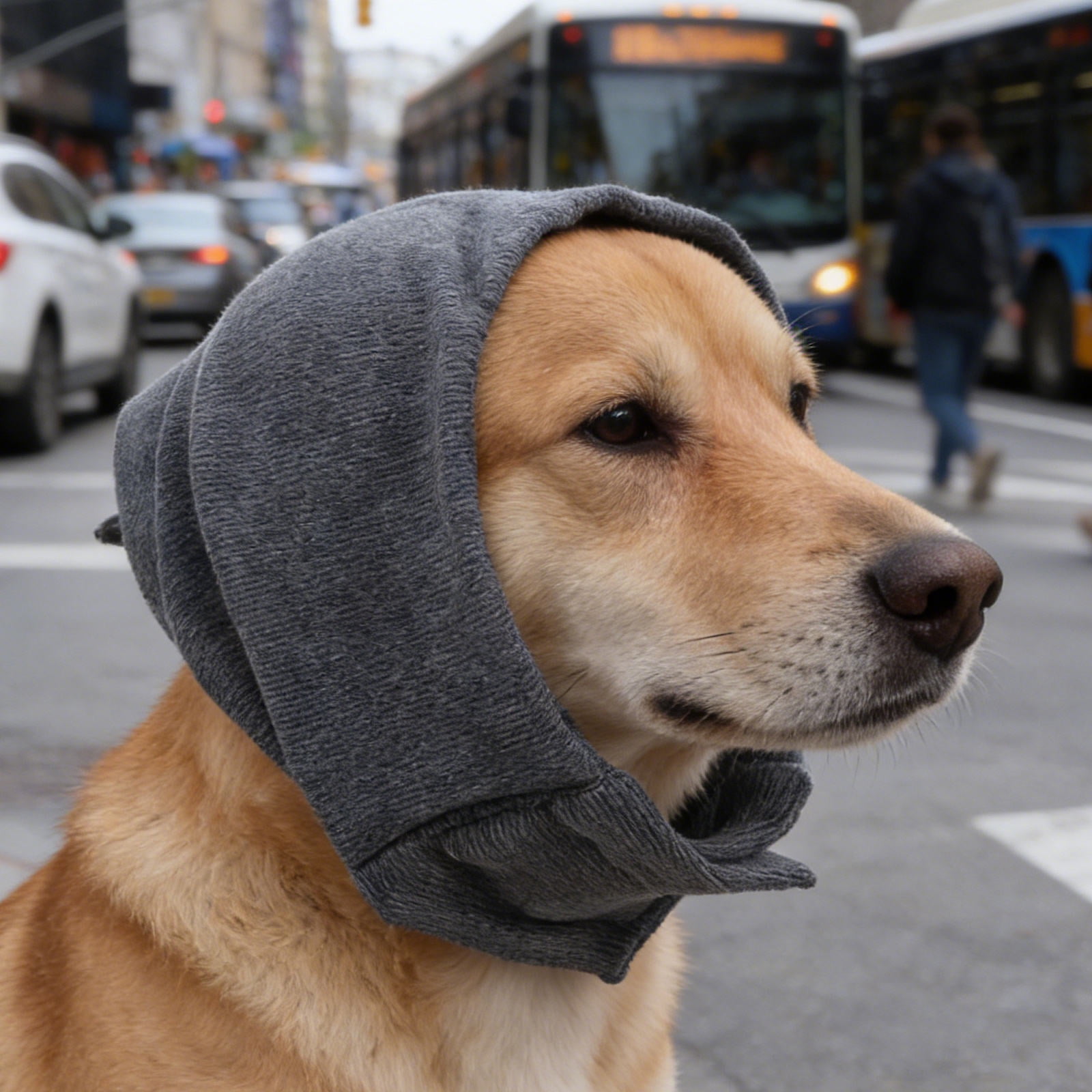 Milisten Soft Dark Grey Cotton Dog Ear Protectors with Adjustable Fit for Noise