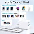 thumbnail image 2 of 1 Hora Cargador de Carga Rápida 20W 2 en 1, Cargador Tipo C PD 20W + USB A QC 18W con Cable C a C, C, 2 of 7