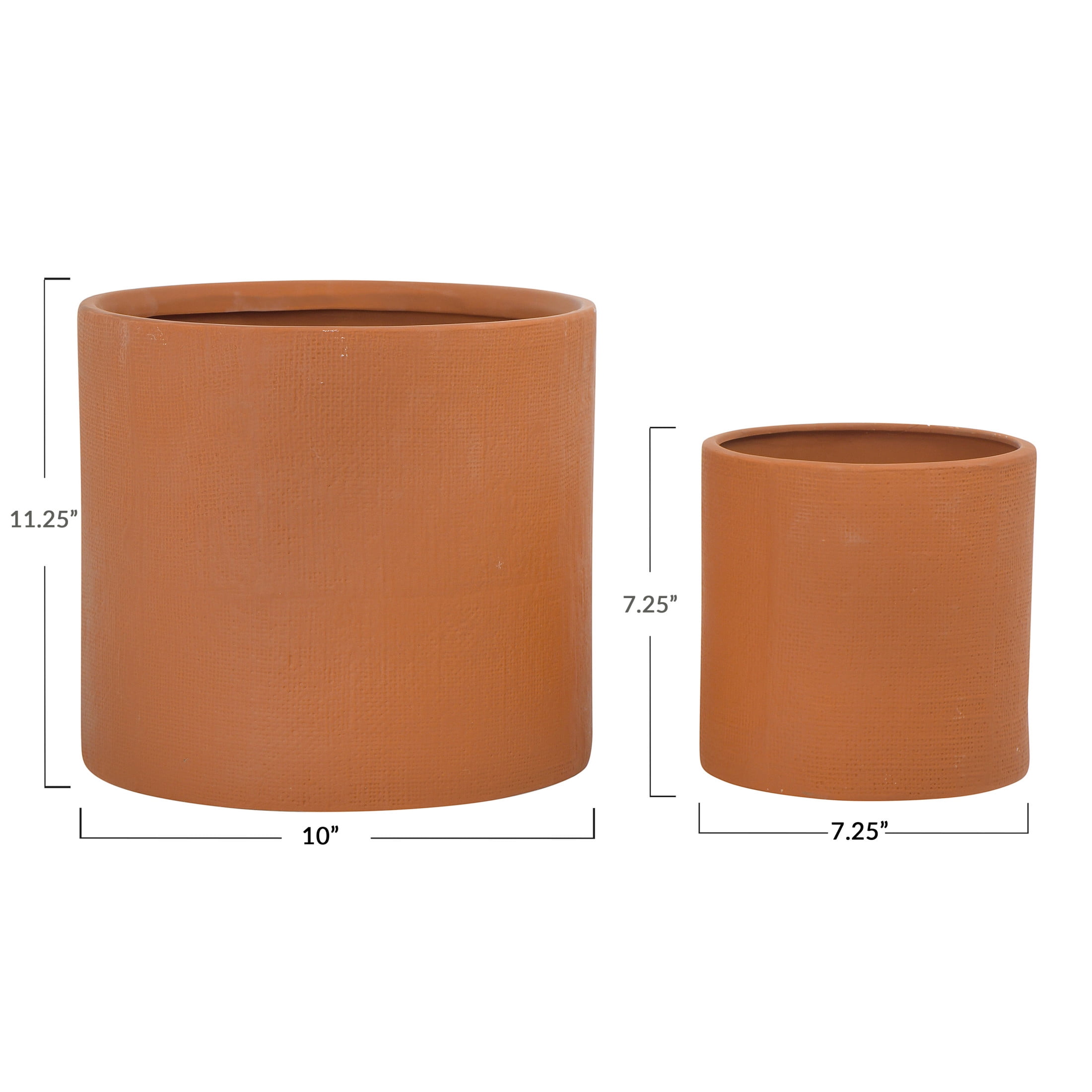 Main + Mesa Stoneware Planters, Set of 2