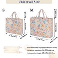 thumbnail image 2 of FORMRS Womens Corduroy Tote Bag Crossbody Shoulder Purse Handbag with Detachable Strap, Gray Floral Pattern, 2 of 7