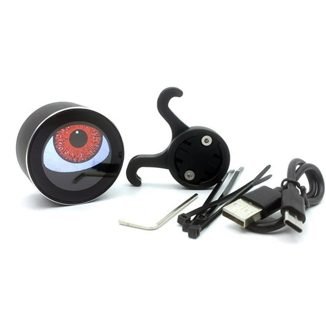 Demon Eye Bikes Taillight,Demon Eyes Cycling Light,Muti Colors Modes and DIY Personalized Light Display, USB Rechargeable,For Most Smart Bikes,Cycle