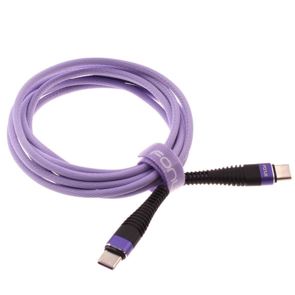 Purple 10ft PD Cable for Samsung Galaxy XCover6 Pro Phone - Type-C to USB-C Fast Charger Cord Extra Long Power Wire Z9Q Compatible With Galaxy XCover6 Pro Model